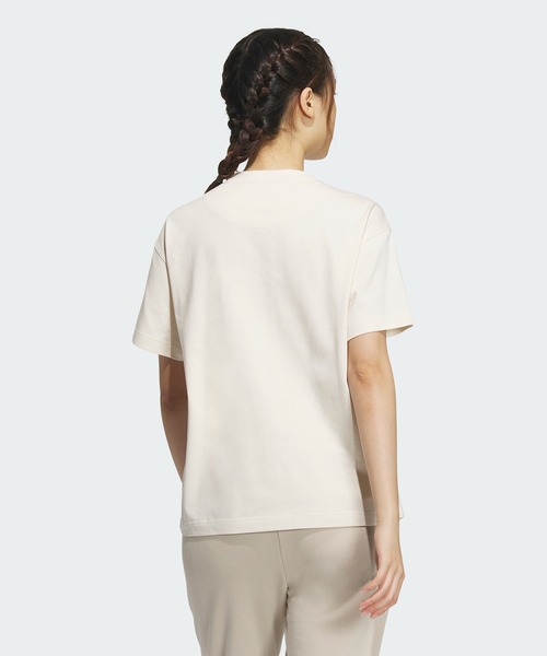 adidas（アディダス）の「エッセンシャルズプラス スモールロゴ 半袖Tシャツ / アディダス adidas（Tシャツ/カットソー・レディース・オフホワイト/ブラック/ホワイト・XX-LARGE/LARGE/MEDIUM/SMALL/X-LARGE/X-SMALL）」の9枚目の写真