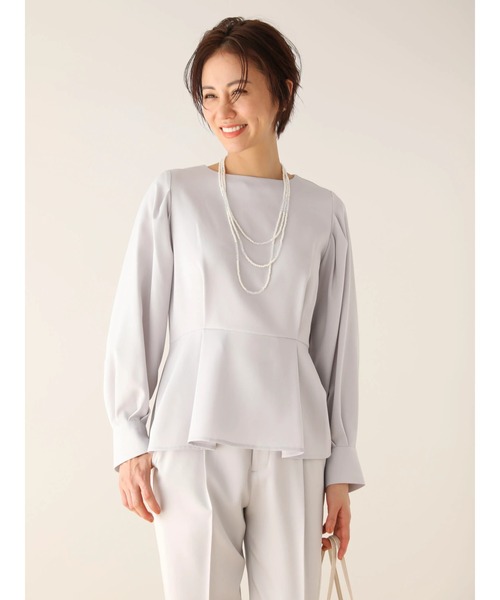 ef-de（エフデ）の「ef-de　ペプラムブラウス（シャツ/ブラウス・レディース・グレイッシュベージュ/ダークネイビー・M/L）」の8枚目の写真