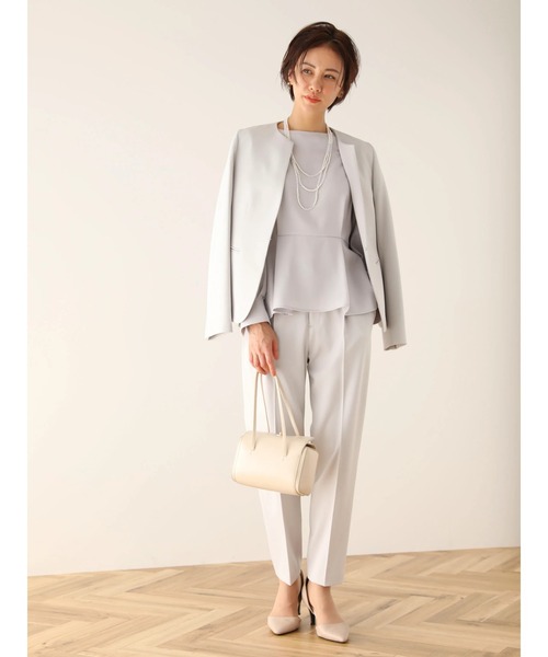 ef-de（エフデ）の「ef-de　ペプラムブラウス（シャツ/ブラウス・レディース・グレイッシュベージュ/ダークネイビー・M/L）」の6枚目の写真