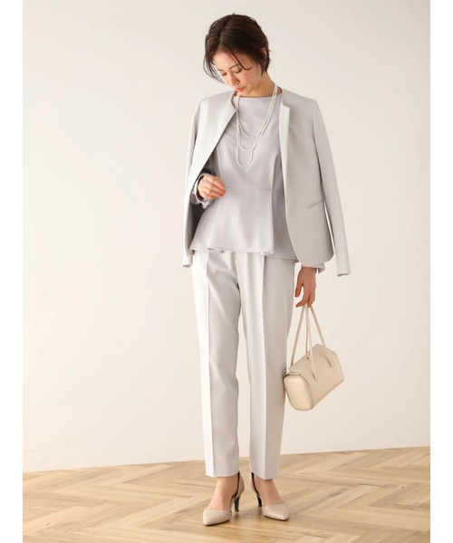 ef-de（エフデ）の「ef-de　ペプラムブラウス（シャツ/ブラウス・レディース・グレイッシュベージュ/ダークネイビー・M/L）」の7枚目の写真