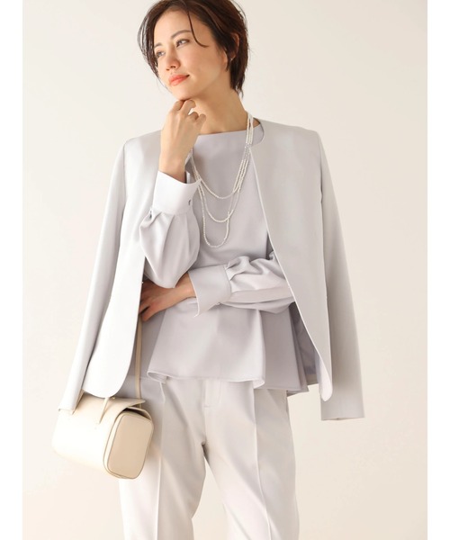 ef-de（エフデ）の「ef-de　ペプラムブラウス（シャツ/ブラウス・レディース・グレイッシュベージュ/ダークネイビー・M/L）」の10枚目の写真