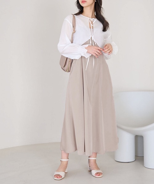 【セール】シアーブラウスキャミワンピース（ワンピース）｜ROPE' PICNIC（ロペピクニック）