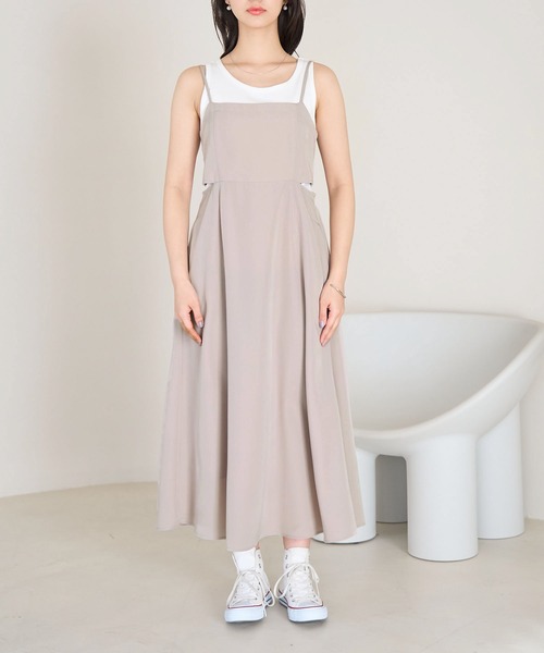 ROPE' PICNIC(ロペピクニック)の「シアーブラウスキャミワンピース(ワンピース・レディース・チャコールグレー/ベージュ系その他・38)」の16枚目の写真