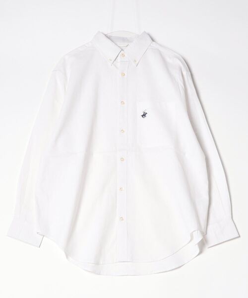 BEVERLY HILLS POLO CLUB(ビバリーヒルズポロクラブ)の「BEVERLY HILLS POLO CLUB /ビバリーヒルズポロクラブ オーバーサイズ ワンポイント ボタンダウンシャツ/スタンドカラーシャツ / 4122-3140(シャツ/ブラウス・メンズ・ネイビー/オフホワイト/ブルー/ブラック/グリーン・MEDIUM/LARGE/X-LARGE)」の10枚目の写真