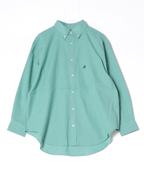 BEVERLY HILLS POLO CLUB(ビバリーヒルズポロクラブ)の「BEVERLY HILLS POLO CLUB /ビバリーヒルズポロクラブ オーバーサイズ ワンポイント ボタンダウンシャツ/スタンドカラーシャツ / 4122-3140(シャツ/ブラウス・メンズ・ネイビー/オフホワイト/ブルー/ブラック/グリーン・MEDIUM/LARGE/X-LARGE)」の14枚目の写真