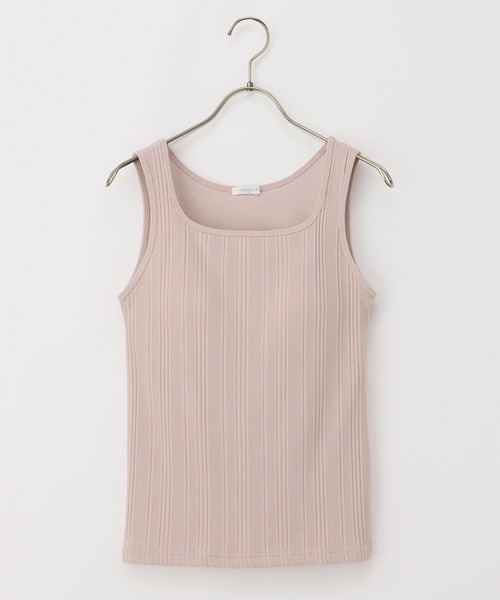 Honeys(ハニーズ)の「カップ付きスクエアネックタンクトップ(タンクトップ・レディース・オフホワイト/グレイッシュベージュ/ブラック/ピンク/モカ/ミント・LL/L/M/S)」の22枚目の写真