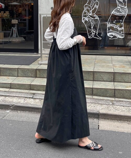 fredy emue（フレディエミュ）の「タックデザインギャザーキャミワンピース（ワンピース・レディース・ブラック/カーキ・38）」の15枚目の写真