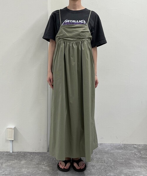 fredy emue（フレディエミュ）の「タックデザインギャザーキャミワンピース（ワンピース・レディース・ブラック/カーキ・38）」の21枚目の写真