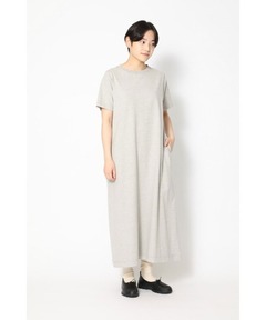 Homspun 度詰め裏毛スウェット 7分袖ワンピース　ネイビー homspun / 度詰め裏毛スウェット 7分袖ワンピース ＜WOMEN