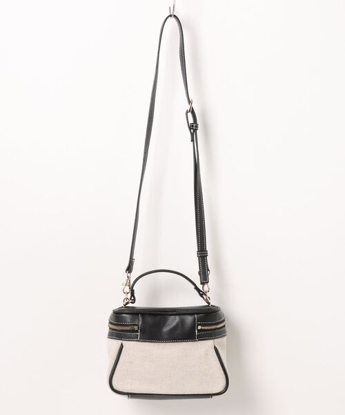 natural couture(ナチュラルクチュール)の「コンビバニティBAG(ショルダーバッグ・レディース・ブラック/ブラウン・FREE)」の3枚目の写真