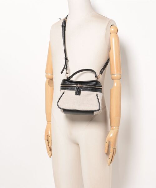natural couture(ナチュラルクチュール)の「コンビバニティBAG(ショルダーバッグ・レディース・ブラック/ブラウン・FREE)」の6枚目の写真