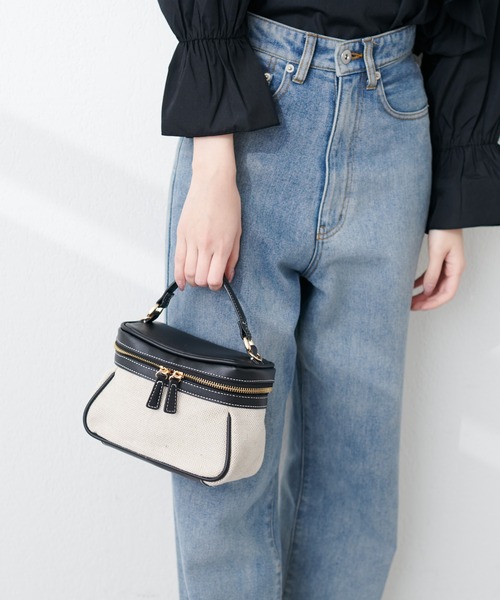 natural couture(ナチュラルクチュール)の「コンビバニティBAG(ショルダーバッグ・レディース・ブラック/ブラウン・FREE)」の7枚目の写真