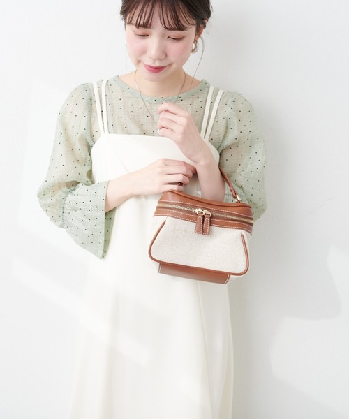 natural couture(ナチュラルクチュール)の「コンビバニティBAG(ショルダーバッグ・レディース・ブラック/ブラウン・FREE)」の11枚目の写真