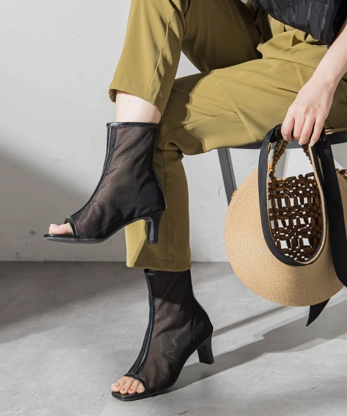 VICKY(ビッキー)の「【S~LLサイズ】メッシュブーツ(ブーツ・レディース・ブラック/オフホワイト・23.0cm/24.5cm/23.5cm/24.0cm)」の14枚目の写真
