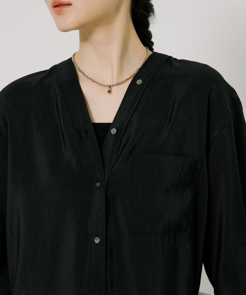 URBAN RESEARCH(アーバンリサーチ)の「ブロードカラーレスブラウス(シャツ/ブラウス・レディース・ブラック/オフホワイト/ベージュ系その他・FREE)」の13枚目の写真