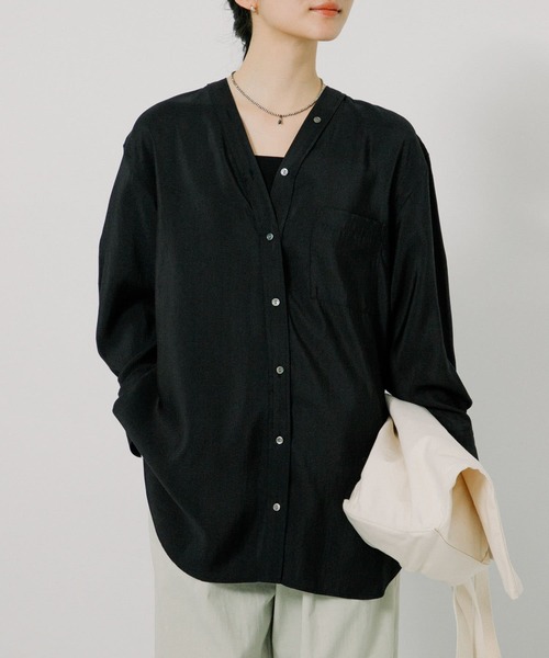 URBAN RESEARCH(アーバンリサーチ)の「ブロードカラーレスブラウス(シャツ/ブラウス・レディース・ブラック/オフホワイト/ベージュ系その他・FREE)」の14枚目の写真