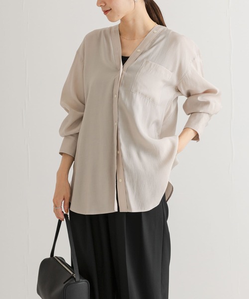 URBAN RESEARCH(アーバンリサーチ)の「ブロードカラーレスブラウス(シャツ/ブラウス・レディース・ブラック/オフホワイト/ベージュ系その他・FREE)」の18枚目の写真