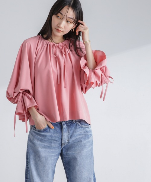 セール】前後2wayキャンディースリーブブラウス（シャツ/ブラウス