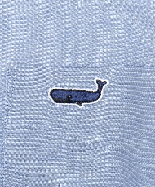 NOLLEY’S（ノーリーズ）の「リネンブレンド クジラボタンダウンシャツ（シャツ/ブラウス・メンズ・ネイビー/ブルー系その他/サックスブルー・S/M/L/XL）」の13枚目の写真