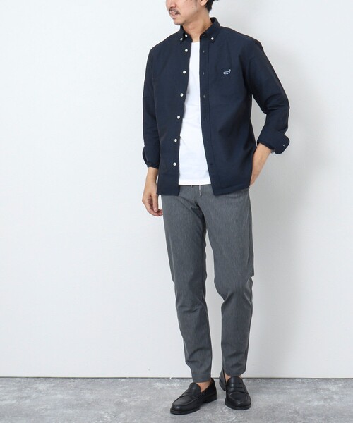 NOLLEY’S（ノーリーズ）の「リネンブレンド クジラボタンダウンシャツ（シャツ/ブラウス・メンズ・ネイビー/ブルー系その他/サックスブルー・S/M/L/XL）」の20枚目の写真