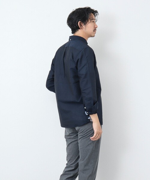 NOLLEY'S（ノーリーズ）の「リネンブレンド クジラボタンダウンシャツ