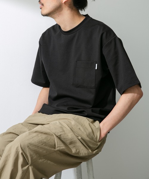 URBAN RESEARCH Sonny Label（アーバンリサーチサニーレーベル）の「ポンチポケット付ショートスリーブTシャツ（Tシャツ/カットソー・メンズ・ブラック/グレー系その他/ブラウン系その他/グリーン系その他/ホワイト/ライトカーキ/ブルー/チャコールグレー・MEDIUM/LARGE/X-LARGE）」の10枚目の写真