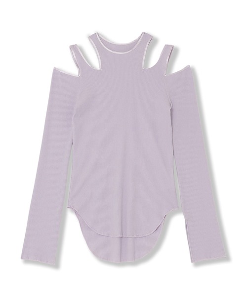 セール】NOTCH DESIGN TERECO RIB TOPS / ノッチデザインテレコ
