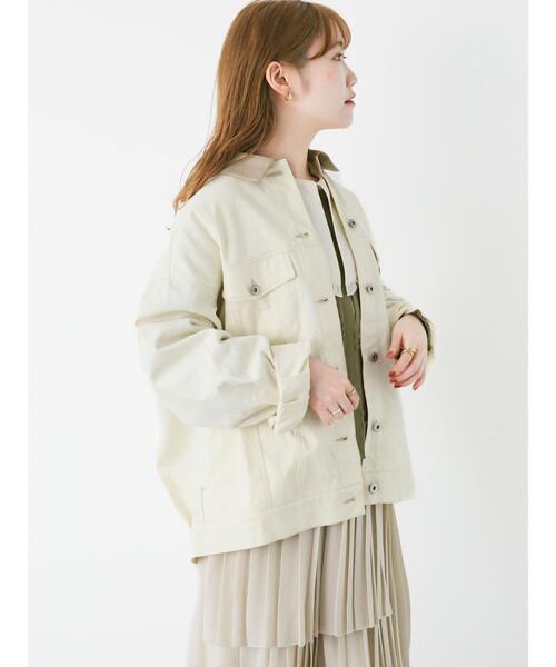 ehka sopo（エヘカソポ）の「襟配色ビッグGジャン（ノーカラー