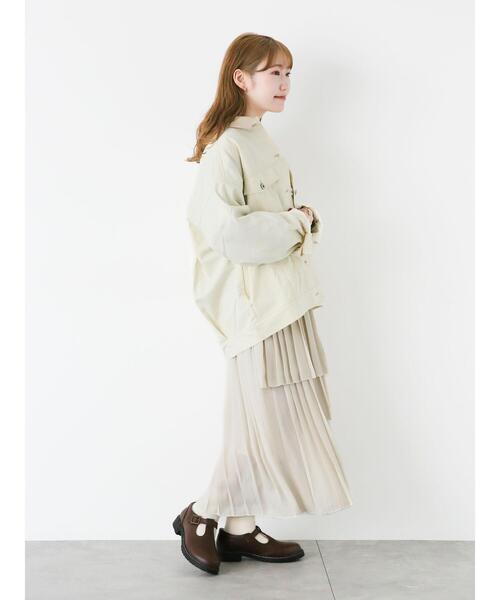 ehka sopo（エヘカソポ）の「襟配色ビッグGジャン（ノーカラージャケット・レディース・ネイビー/サックスブルー/ブラック/キナリ・F）」の19枚目の写真