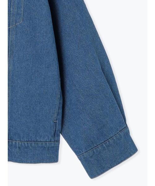 ehka sopo（エヘカソポ）の「襟配色ビッグGジャン（ノーカラージャケット・レディース・ネイビー/サックスブルー/ブラック/キナリ・F）」の8枚目の写真