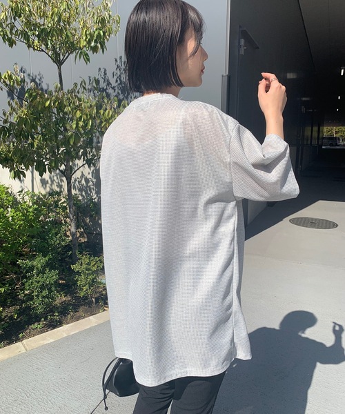 SHEPP(シープ)の「ビッグシルエット ワッフルT(Tシャツ/カットソー・メンズ・ブルー/ホワイト/ブラック/グレー・S/M/L)」の1枚目の写真