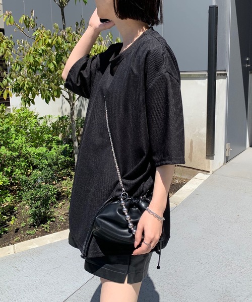 SHEPP(シープ)の「ビッグシルエット ワッフルT(Tシャツ/カットソー・メンズ・ブルー/ホワイト/ブラック/グレー・S/M/L)」の16枚目の写真