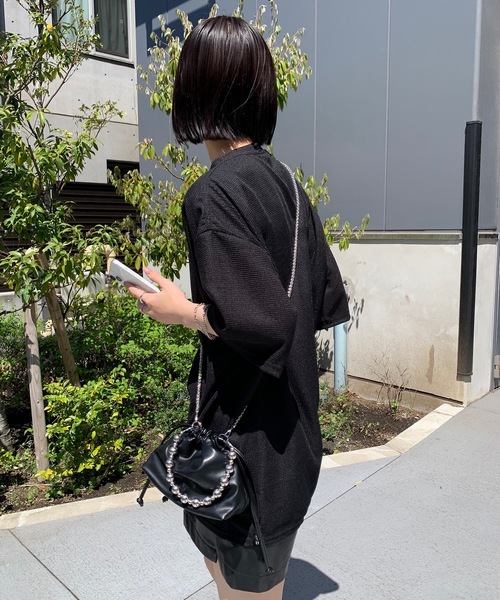 SHEPP(シープ)の「ビッグシルエット ワッフルT(Tシャツ/カットソー・メンズ・ブルー/ホワイト/ブラック/グレー・S/M/L)」の18枚目の写真