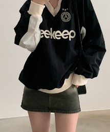 Ritzy | プリントVネックゲームシャツ ロンT(Tシャツ/カットソー)