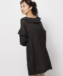 プレミアムコットンローンラッフルチュニック