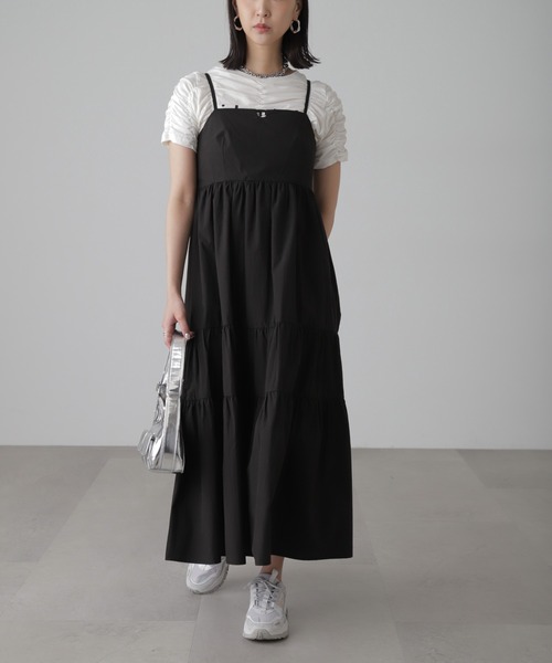 FREE'S MART(フリーズマート)の「◆コットンティアードキャミソールワンピース(ワンピース・レディース・ブルー系その他/ホワイト/ホワイト系その他/ブラック・SMALL/MEDIUM)」の4枚目の写真