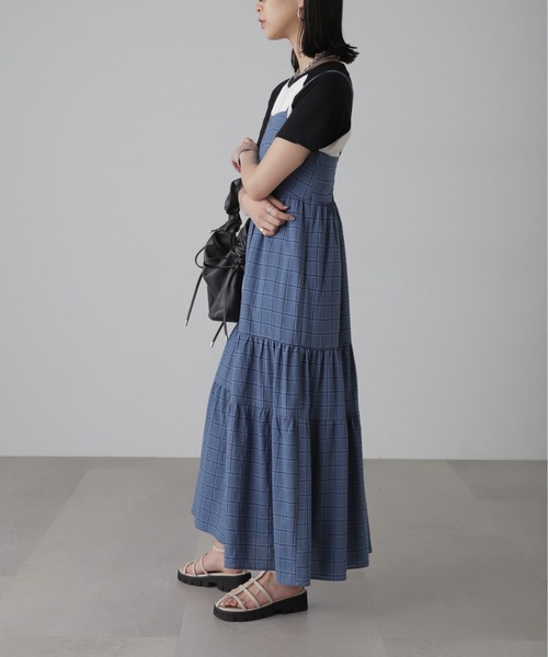 FREE'S MART(フリーズマート)の「◆コットンティアードキャミソールワンピース(ワンピース・レディース・ブルー系その他/ホワイト/ホワイト系その他/ブラック・SMALL/MEDIUM)」の7枚目の写真