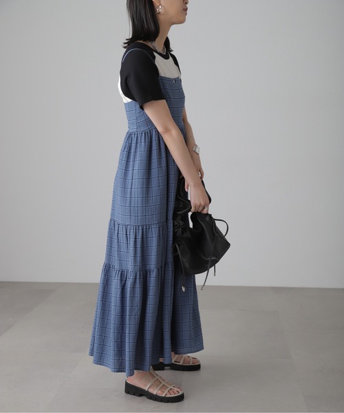 FREE'S MART(フリーズマート)の「◆コットンティアードキャミソールワンピース(ワンピース・レディース・ブルー系その他/ホワイト/ホワイト系その他/ブラック・SMALL/MEDIUM)」の9枚目の写真