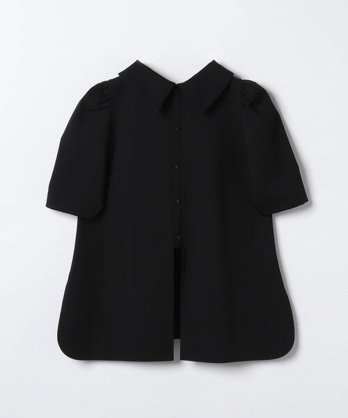 LANVIN en Bleu（ランバンオンブルー）の「ストレッチポンチロールカラーブラウス（シャツ/ブラウス・レディース・オレンジ/オフホワイト/ブラック・38）」の18枚目の写真