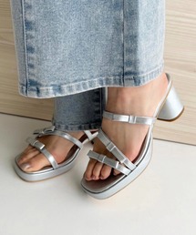 one after another NICE CLAUP | ストーム付きリボンストラップサンダル(サンダル)