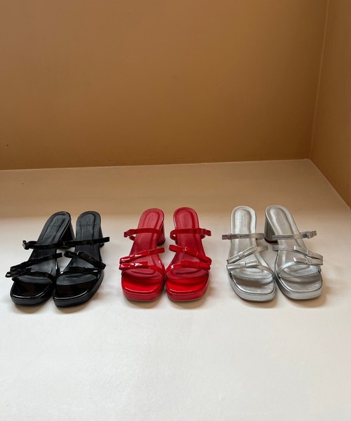 one after another NICE CLAUP（ワンアフターアナザーナイスクラップ）の「ストーム付きリボンストラップサンダル（サンダル・レディース・レッド/シルバー/ブラック・S/M/L）」の21枚目の写真