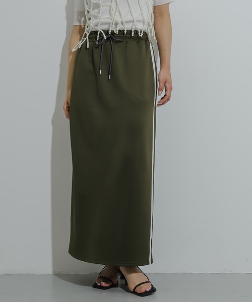 SENSE OF PLACE by URBAN RESEARCH（センスオブプレイスバイアーバンリサーチ）の「ラメラインスカート（スカート・レディース・ブラック/ベージュ/チャコールグレー/カーキ・ONE）」の12枚目の写真