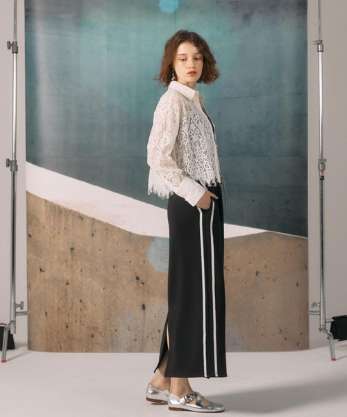 SENSE OF PLACE by URBAN RESEARCH（センスオブプレイスバイアーバンリサーチ）の「ラメラインスカート（スカート・レディース・ブラック/ベージュ/チャコールグレー/カーキ・ONE）」の17枚目の写真