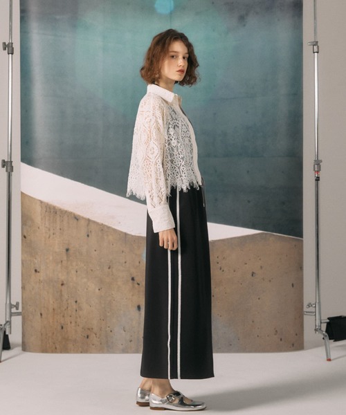 SENSE OF PLACE by URBAN RESEARCH（センスオブプレイスバイアーバンリサーチ）の「ラメラインスカート（スカート・レディース・ブラック/ベージュ/チャコールグレー/カーキ・ONE）」の16枚目の写真