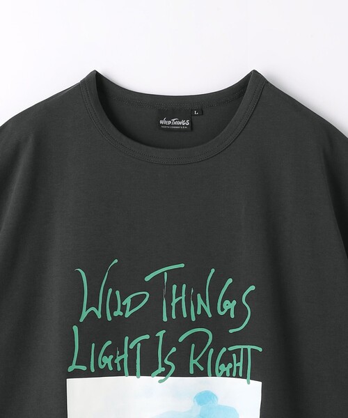 WILD THINGS(ワイルドシングス)の「<WILD THINGS> クライミング Tシャツ(Tシャツ/カットソー・メンズ・ホワイト/ダークグレー・L/XL/M)」の4枚目の写真
