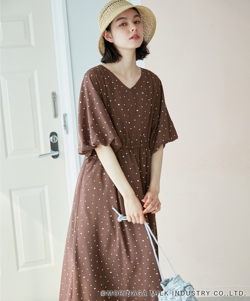 ROPE' PICNIC（ロペピクニック）の「【Pino meets ROPE' PICNIC】Pinoドット柄ワンピース（ワンピース・レディース・ホワイト系その他/ダークブラウン/レッド・38）」の21枚目の写真