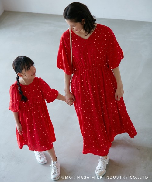 ROPE' PICNIC（ロペピクニック）の「【Pino meets ROPE' PICNIC】Pinoドット柄ワンピース（ワンピース・レディース・ホワイト系その他/ダークブラウン/レッド・38）」の11枚目の写真