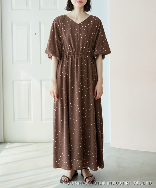 ROPE' PICNIC（ロペピクニック）の「【Pino meets ROPE' PICNIC】Pinoドット柄ワンピース（ワンピース・レディース・ホワイト系その他/ダークブラウン/レッド・38）」の10枚目の写真