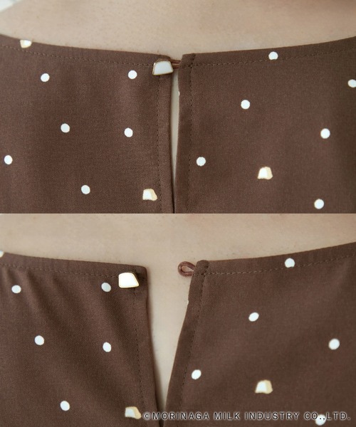 ROPE' PICNIC（ロペピクニック）の「【Pino meets ROPE' PICNIC】Pinoドット柄ワンピース（ワンピース・レディース・ホワイト系その他/ダークブラウン/レッド・38）」の6枚目の写真