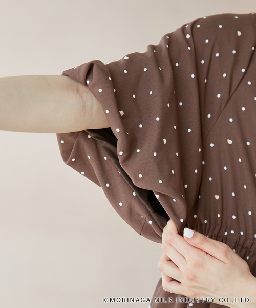 ROPE' PICNIC(ロペピクニック)の「【Pinoコラボ】 Pinoドット柄ワンピース(ワンピース・レディース・ホワイト系その他/ダークブラウン/レッド・38)」の11枚目の写真